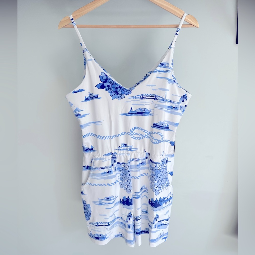 MAHI GOLD Nautical Blue and White Jumpsuit